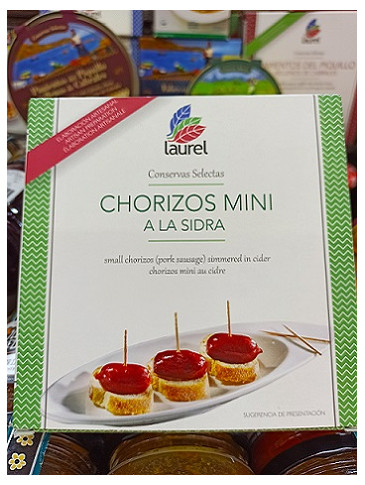 Chorizos mini a la sidra