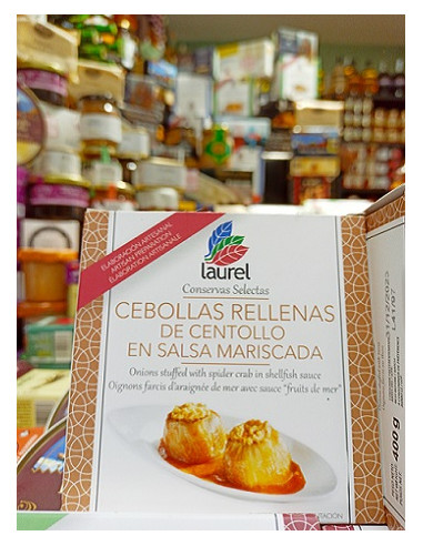 Cebollas rellenas de centollo en...
