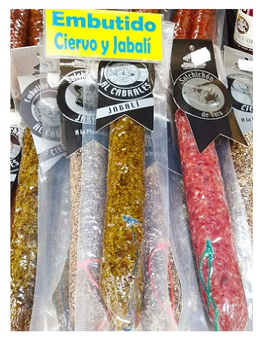 Salchichón de jabalí al Cabrales