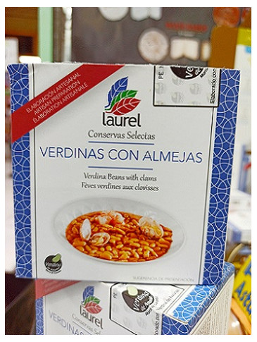 Verdinas con almejas